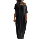 Chic Women's Maxi Dress with Functional Pockets