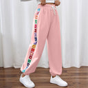 Floral Pattern Women’s Pants with Stretchy Waistband