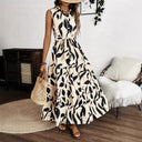 Chic Women's Tie Waist Shirt Dress with Flared Skirt