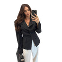 Textured Pinstripe Women's Blazer Jacket