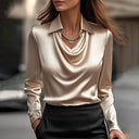 Chic Asymmetrical Collar Blouse for Women