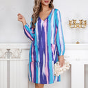 Chic Striped Women's Dress with Pockets