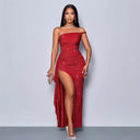 Glamorous Shimmering Cocktail Dress with Side Slit