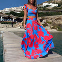 Chic Floral Maxi Dress with Flowing Hem