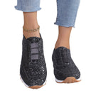 Women's Shimmering Slip-On Sneakers in Sparkly Design