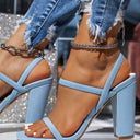 Ladies Elegant High Heel Sandals with Slim Straps Heidi-Mode