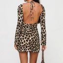 Trendy Leopard Print Fitted Mini Dress for Women