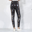 High-Waist Snake Print Leggings for Women