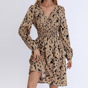 Chic Women's Dress with V-Neck and Elastic Belt