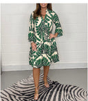 Floral Midi Dress with Button Closure for Women