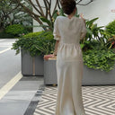 Chic Women's V-Neck Blouse with Ruffle Accents