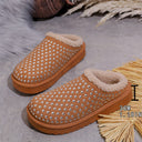 Glitter-Accent Women's Cozy Slippers