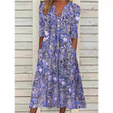 Chic Floral Midi Dress with Hidden Pockets