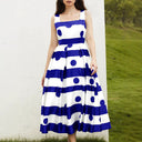 Chic Midi Dress with Textured Polka Dot and Flared Skirt