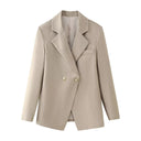 Chic Double-Breasted Blazer Jacket for Women