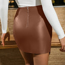 Chic Women's Ruffle Wrap Skirt with Shine