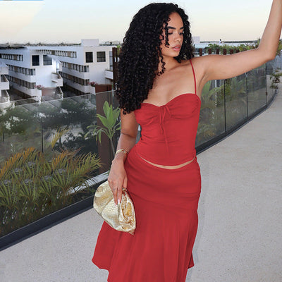 Asymmetrical Hem Dress with Braided Bodice