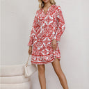Decorative Pattern Women's Dress with Chic Design