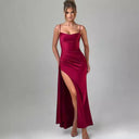 Off-Shoulder Maxi Dress with Chic Slit Detail
