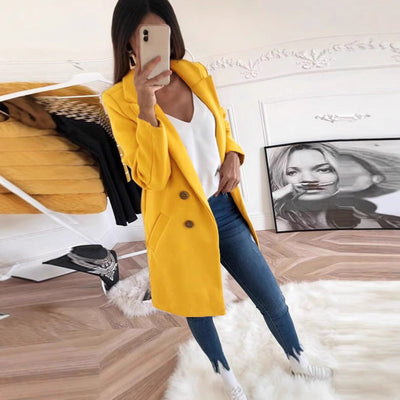 Double Button Women's Blazer - Chic Style