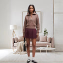 Chic High-Waisted Pleated Skirt for Women