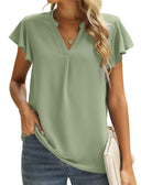 Chic Women's Ruffle Sleeve Blouse