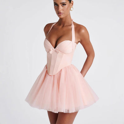 Stylish Women's Wedding Dress with Strap Design