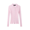 Chic Ribbed Knit Blouse for Women