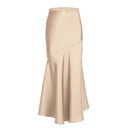 Chic Diagonal Seam Maxi Skirt for Women