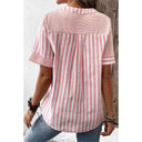 Striped Button-Up Blouse for Women