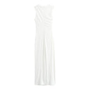 Chic Solid Color Sleeveless Pleated Dress
