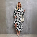 Trendy Women's Graphic Print Shirt Dress