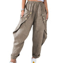 Stylish Women's Summer Pants with Button Design