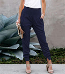High-Waisted Women's Leisure Pants with Pockets