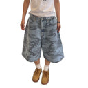 Camouflage Cargo Shorts for Women - Relaxed Fit