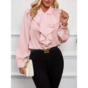Chic Women's Blouse with Ruffled Sleeves