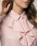 Chic Women's Blouse with Ruffled Sleeves