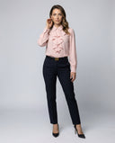 Chic Women's Blouse with Ruffled Sleeves