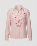 Chic Women's Blouse with Ruffled Sleeves