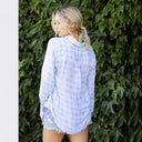 Chic Women's Long-Sleeved Checkered Top