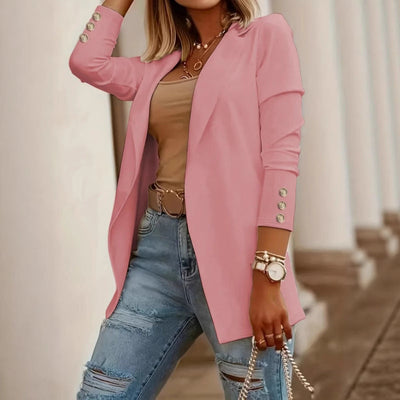 Chic Women's Blazer with Glamorous Buttons