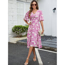 Floral Print Wrap Dress for Women