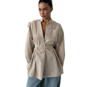 Chic Women's Blouse with Stylish Belt