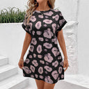Linen Leopard Print Dress for Women