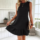 Chic Women's Ruffled Hem Short Dress