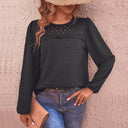 Textured Women's Blouse with Sheer Accents