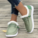 Chic Women's Slippers with Faux Fur Accent