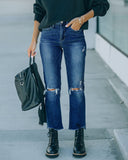 Trendy Cropped Jeans with Stylish Rips
