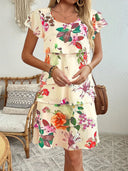 Women's Flowing Wrap Dress with Unique Layering Design