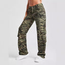 Urban Camouflage Women's Cargo Pants with Side Pockets
